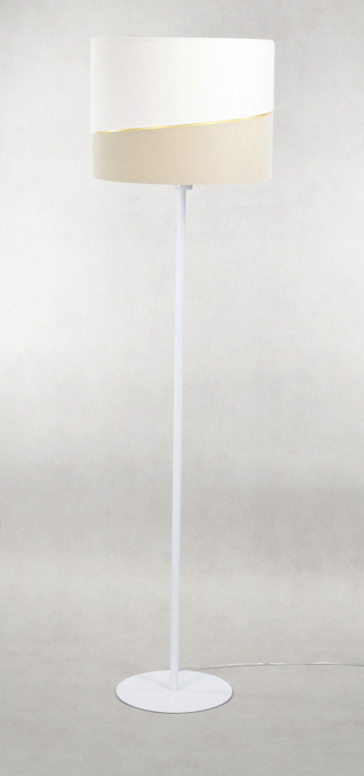 STEHLEUCHTE Swing 40/150 cm   - Beige/Goldfarben, Design, Kunststoff/Textil (40/150cm)