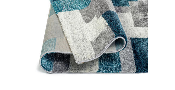 WEBTEPPICH 240/290 cm Astor Grid Grau, Petrol  - Petrol/Grau, Design, Textil (240/290cm) - Novel