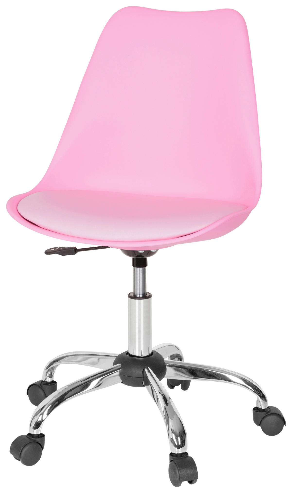 SNURRSTOL  i läderimitation pink  - pink, Modern, metall/textil (48/86/54cm) - MID.YOU