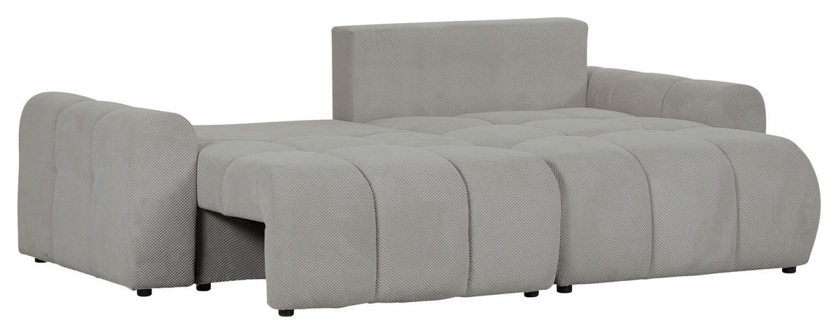 ECKSOFA in Flachgewebe Braun  - Schwarz/Braun, Konventionell, Kunststoff/Textil (256/157cm) - Carryhome