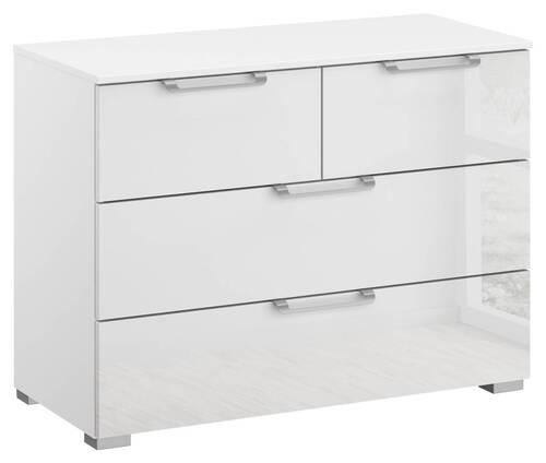KOMMODE  in 80/61/42 cm  - Klar/Silberfarben, Design, Glas/Holzwerkstoff (80/61/42cm) - Novel