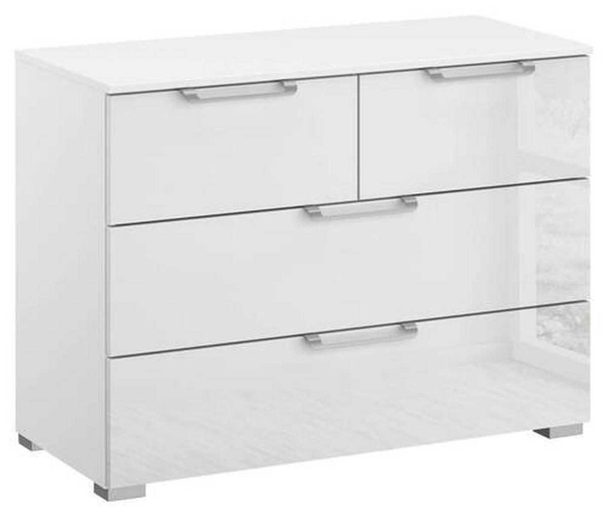 KOMMODE  in 80/61/42 cm  - Klar/Silberfarben, Design, Glas/Holzwerkstoff (80/61/42cm) - Novel