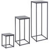 BEISTELLTISCHSET quadratisch Schwarz  - Schwarz, MODERN, Holzwerkstoff/Metall (30/90/30cm) - MID.YOU