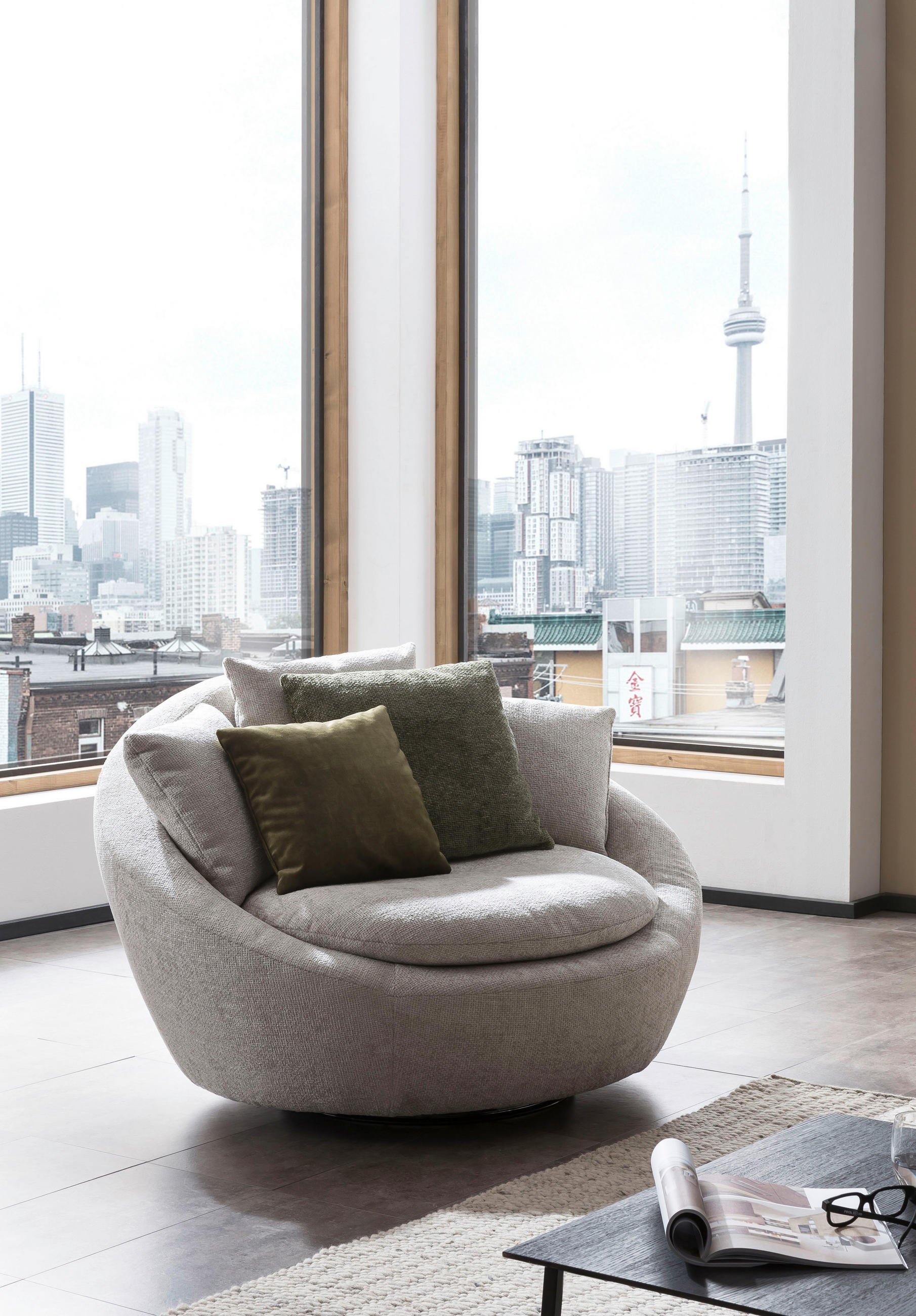 SESSEL Chenille, Webstoff Silberfarben  - Silberfarben/Schwarz, Modern, Kunststoff/Textil (130/80/112cm) - Trendmanufaktur