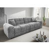 VIERSITZER-SOFA in Struktur Silberfarben  - Silberfarben/Schwarz, MODERN, Kunststoff/Textil (300/87/120cm) - Livetastic