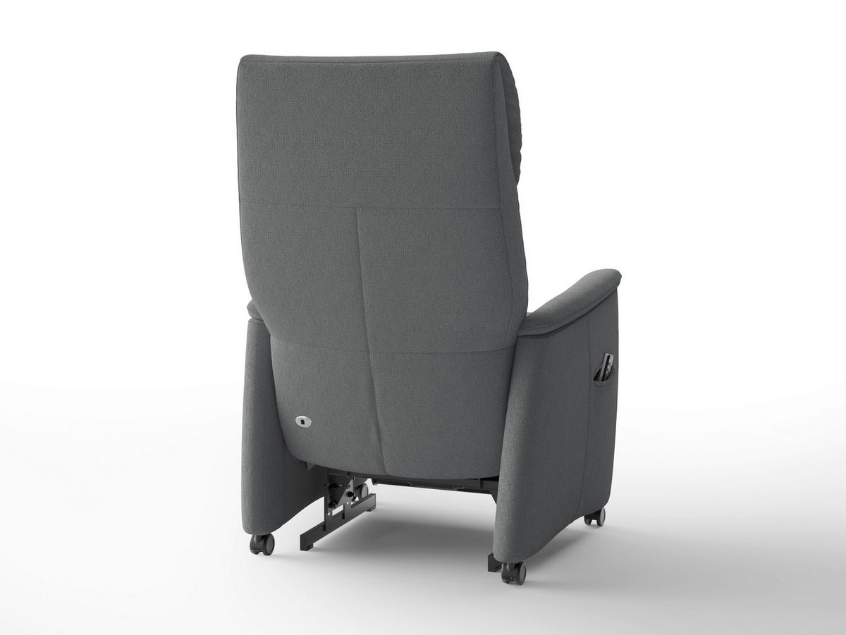 RELAXAČNÍ KŘESLO, textil, šedá - šedá/černá, Basics, textil/plast (76/112/84cm) - Sit & More