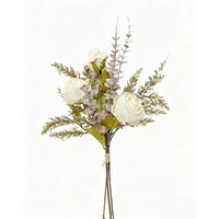 KUNSTBLUME Eukalyptus  - Creme/Braun, Basics, Kunststoff (55cm)