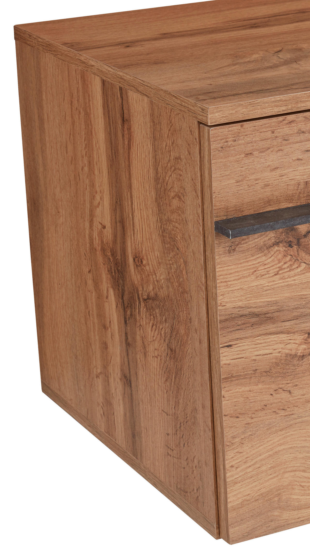 GARDEROBENBANK - Eichefarben/Schwarz, MODERN, Kunststoff (90/45/38cm) - MID.YOU