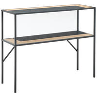 KONSOLENTISCH Tanne furniert Naturfarben, Schwarz  - Schwarz/Naturfarben, Design, Holz/Holzwerkstoff (100/79/35cm) - MID.YOU