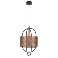 HÄNGELEUCHTE 28/100 cm   - Schwarz/Kupferfarben, Design, Metall (28/100cm)