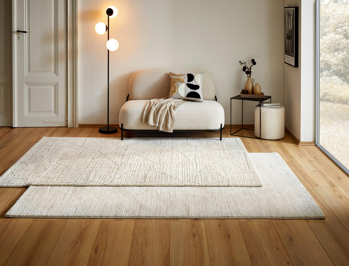 WEBTEPPICH 80/150 cm Creme  - Creme, Design, Textil (80/150cm) - Novel