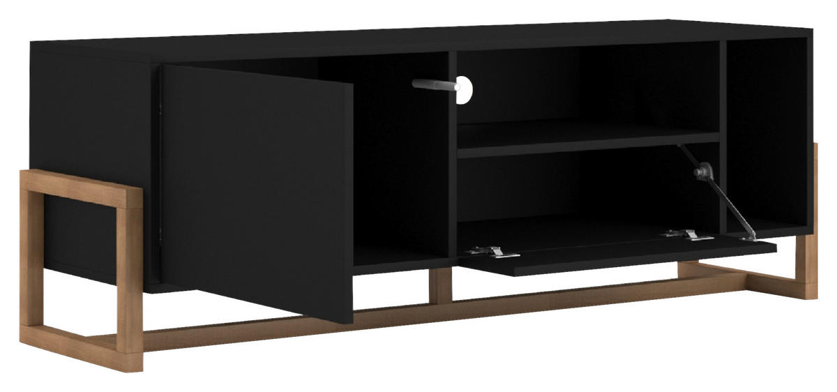 TV-ELEMENT 139,2/48,9/42 cm  - Buchefarben/Schwarz, Design, Holz/Holzwerkstoff (139,2/48,9/42cm) - MID.YOU