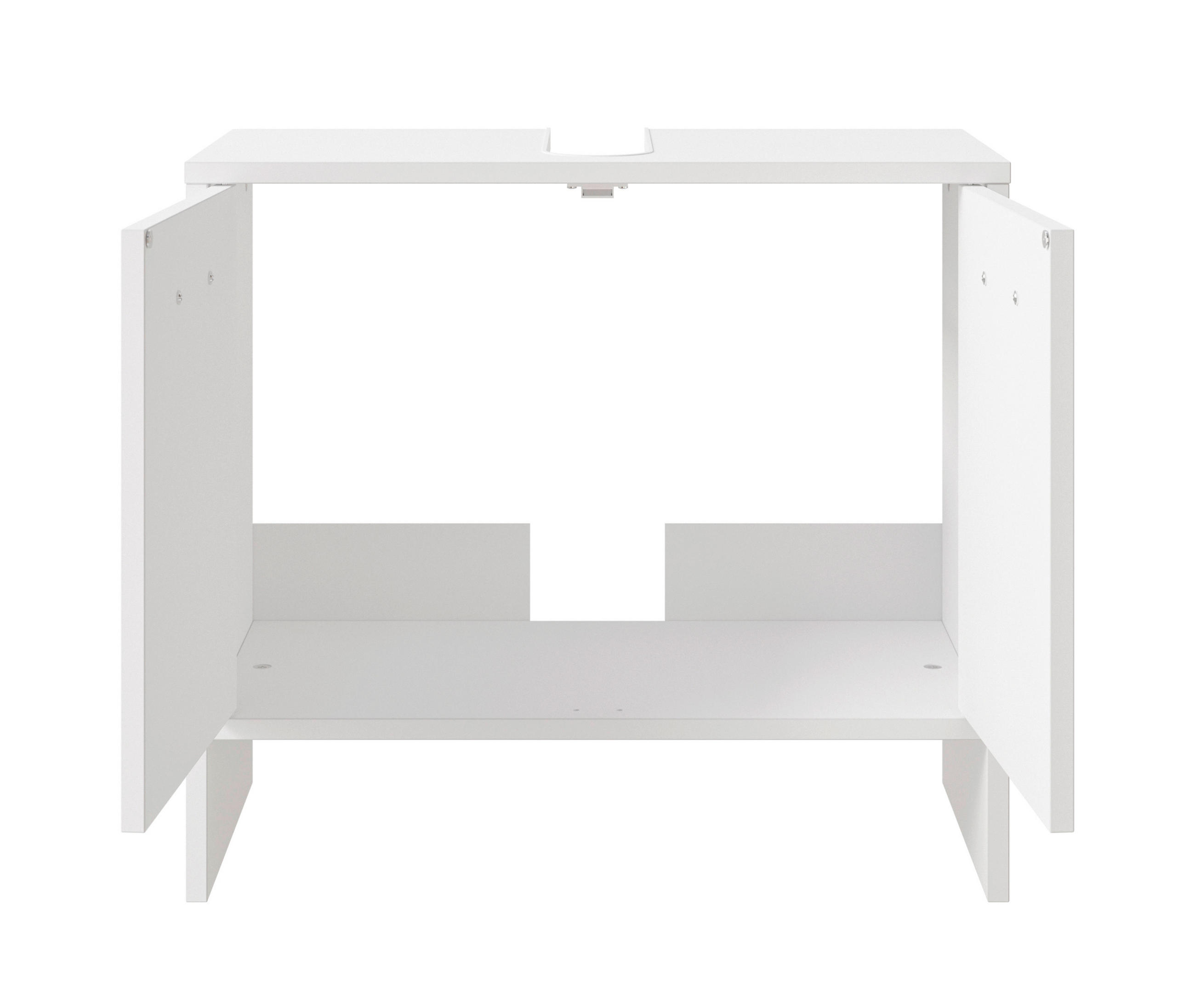 Thumbnail - Pelipal Waschbeckenunterschrank QuickSet QS 300, Weiß, Holzwerkstoff, einzeln stellbar, 60.6x54.3x28.4 cm, stehend, Bade...