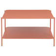 COUCHTISCH in Metall 73,4/70/40 cm  - Terracotta, Design, Metall (73,4/70/40cm) - Carryhome