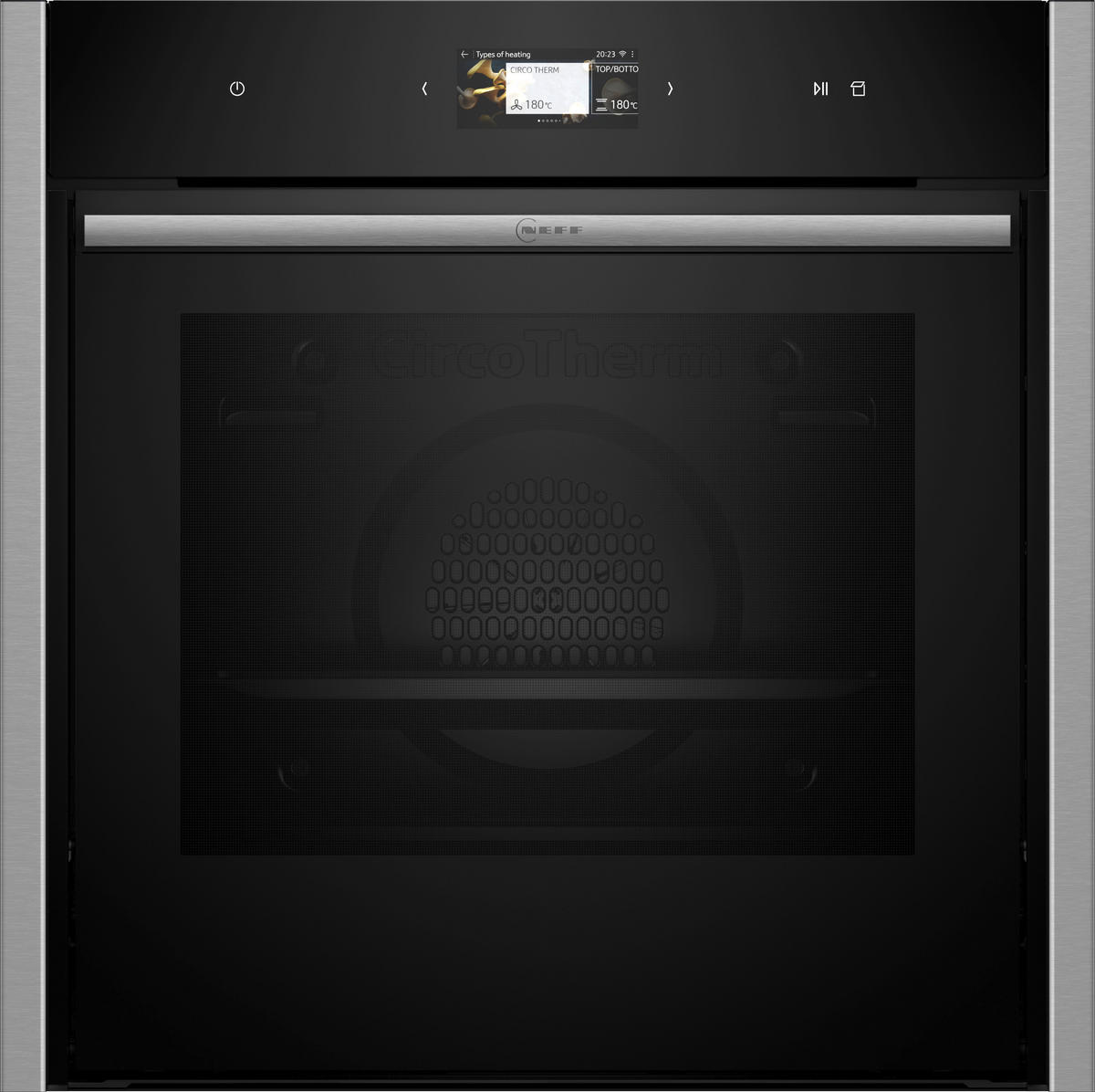 EINBAUBACKOFEN B64VS31N0  - Edelstahlfarben/Schwarz, Basics, Metall (59,6/59,5/54,8cm) - Neff