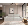 SCHLAFSOFA in Bouclé Creme  - Creme/Schwarz, Design, Kunststoff/Textil (250/83/115cm) - Ambia Home