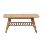 COUCHTISCH Eiche furniert, massiv rechteckig Eichefarben 110/70/45 cm  - Eichefarben, Design, Holz (110/70/45cm) - Linea Natura