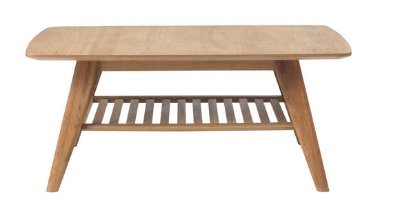 COUCHTISCH Eiche furniert, massiv 110/70/45 cm rechteckig Eichefarben  - Eichefarben, Design, Holz (110/70/45cm) - Linea Natura