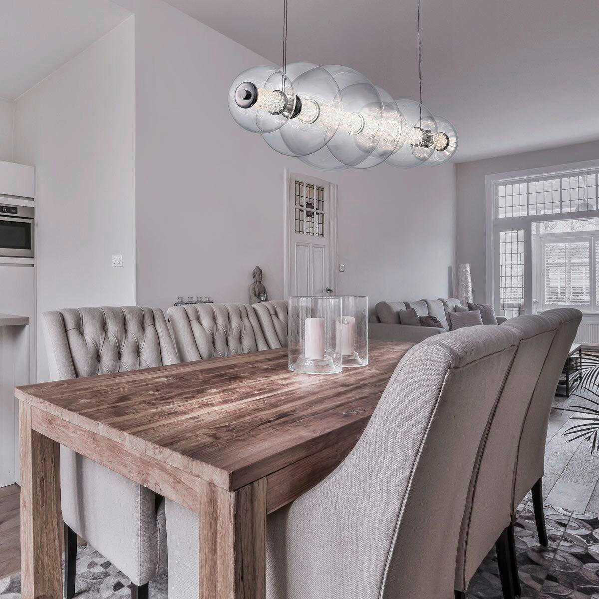 LED-HÄNGELEUCHTE 70/142,1/30 cm    - Chromfarben, Basics, Glas/Metall (70/142,1/30cm) - Elstead Lighting