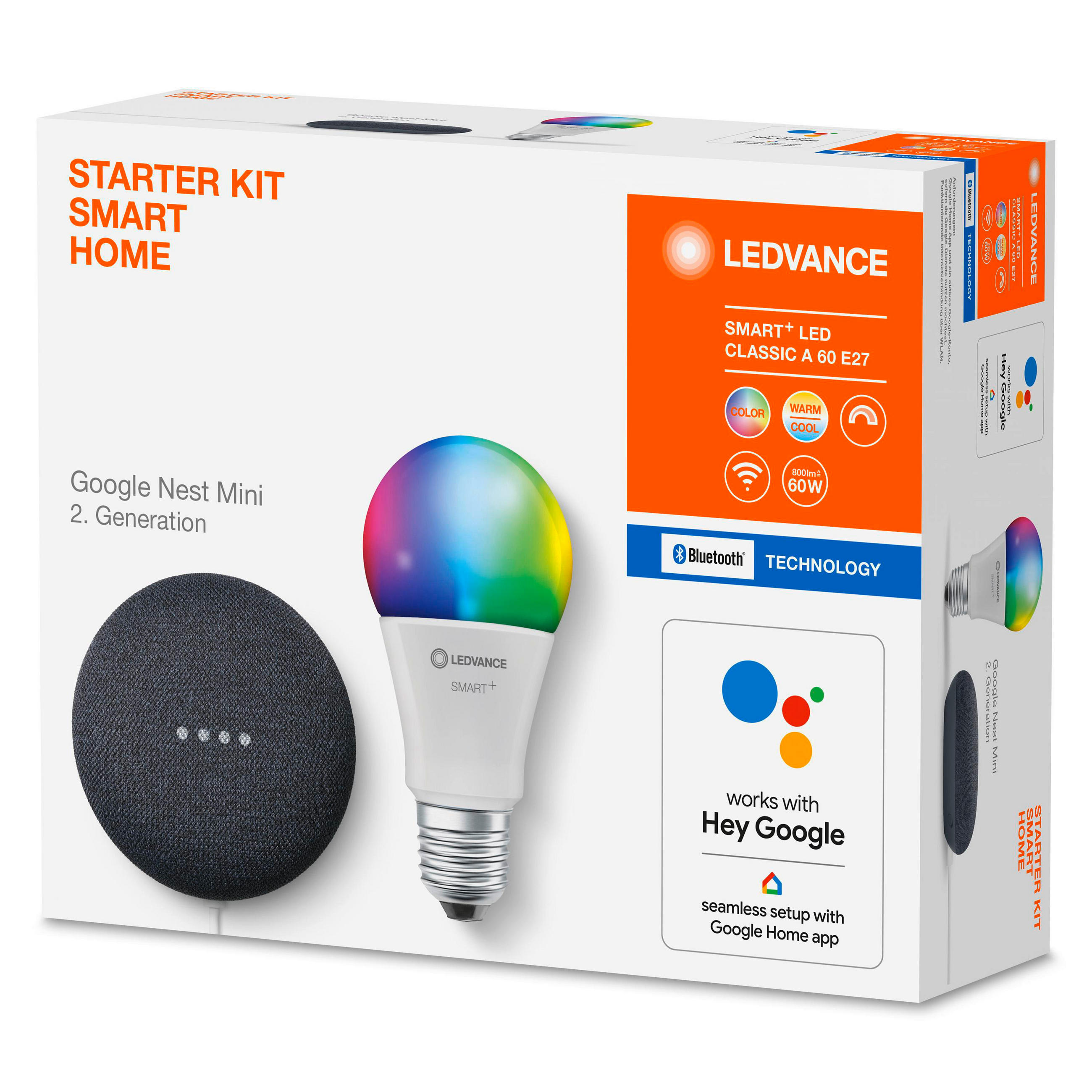 Starterkit Smart Home Classic   E27 1 + 1 Stück  - Schwarz/Weiß, Basics, Kunststoff - Ledvance