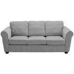 3-SITZER-SOFA  in Chenille Grau  - Schwarz/Grau, KONVENTIONELL, Kunststoff/Textil (226/88/86cm) - Carryhome