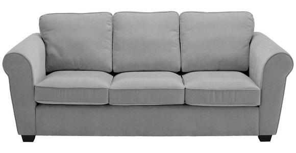 3-SITZER-SOFA  in Chenille Grau  - Schwarz/Grau, KONVENTIONELL, Kunststoff/Textil (226/88/86cm) - Carryhome
