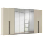 DREHTÜRENSCHRANK 400/223/61 cm,  in Champagner, 8-türig  - Chromfarben/Champagner, Basics, Glas/Holzwerkstoff (400/223/61cm) - Novel