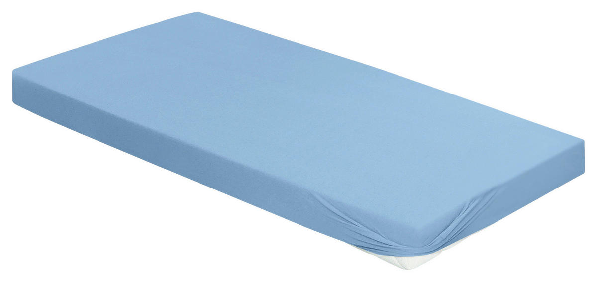 SPANNBETTTUCH Jersey 150/200 cm  - Hellblau, KONVENTIONELL, Textil (150/200cm) - Irisette
