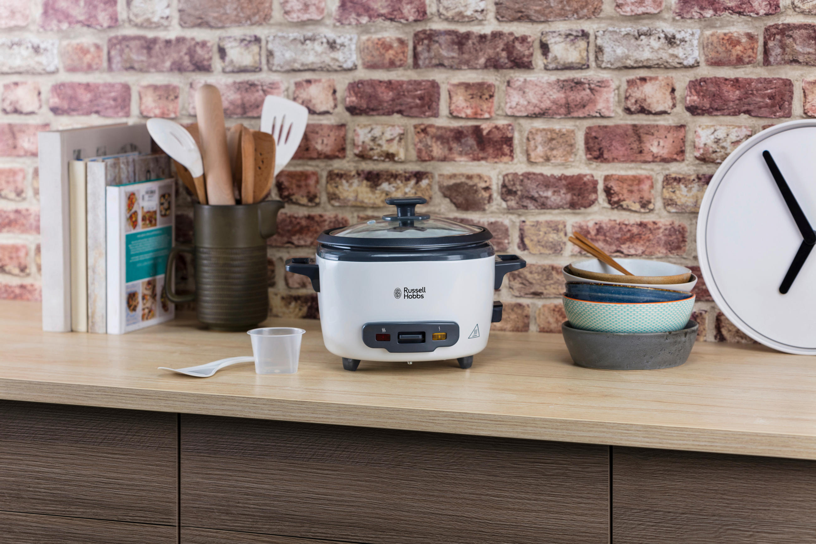 REISKOCHER  - Weiß, Basics, Kunststoff/Metall (24,5/22,6/32,2cm) - Russel Hobbs
