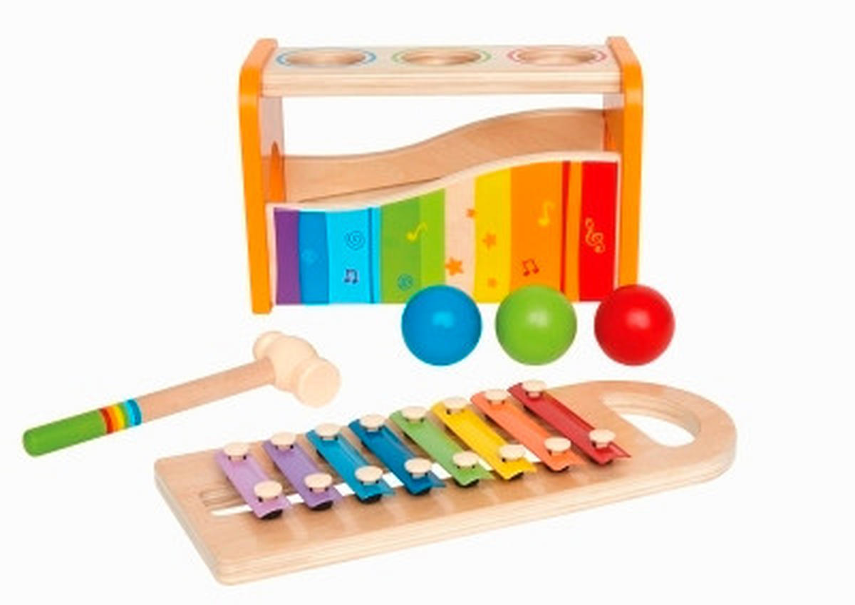 HAMMERBANK - Multicolor, Basics, Holz/Holzwerkstoff (24,0/15,0/13,5cm) - Hape