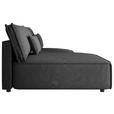 ECKSOFA Anthrazit Webstoff Zierkissen, Rückenkissen, Rücken echt  - Anthrazit/Schwarz, MODERN, Kunststoff/Textil (153/200cm) - Xora