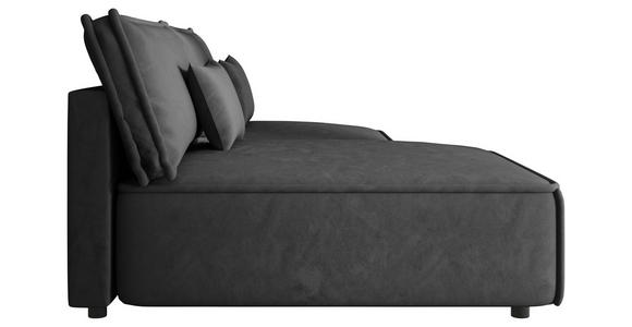 ECKSOFA Anthrazit Webstoff Zierkissen, Rückenkissen, Rücken echt  - Anthrazit/Schwarz, MODERN, Kunststoff/Textil (153/200cm) - Xora
