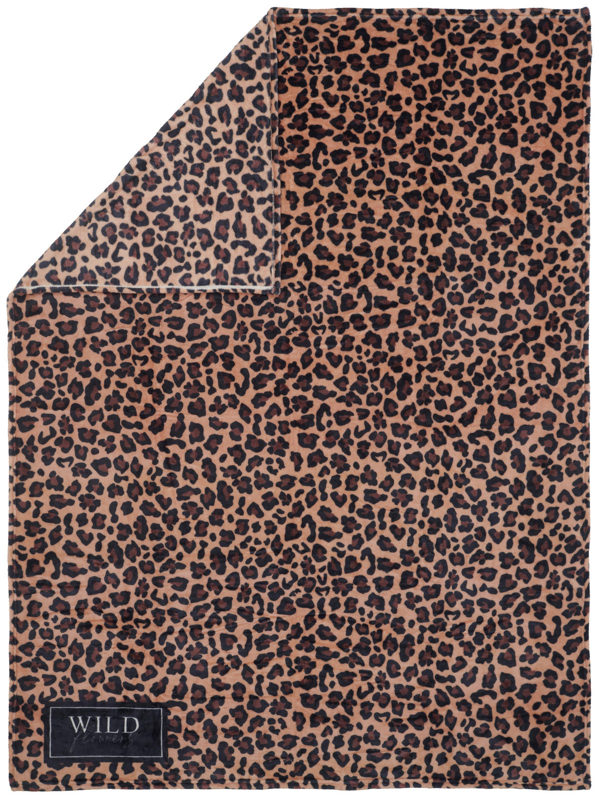DECKE Wild Flowers Leopard Wellsoft-Flauschdecke 150/200 cm  - Multicolor, Trend, Textil (150/200cm) - Herding