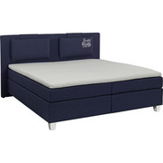BOXSPRINGBETT 180 cm x 200 cm in Textil Blau - Blau/Schwarz, Design, Kunststoff/Textil (180/200cm) - Tom Tailor