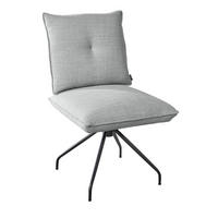 STUHL - Hellgrau/Schwarz, Design, Textil/Metall (50/90/70cm) - Dieter Knoll