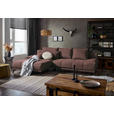 ECKSOFA in Chenille Braun  - Schwarz/Braun, MODERN, Textil/Metall (182/290cm) - Hom`in