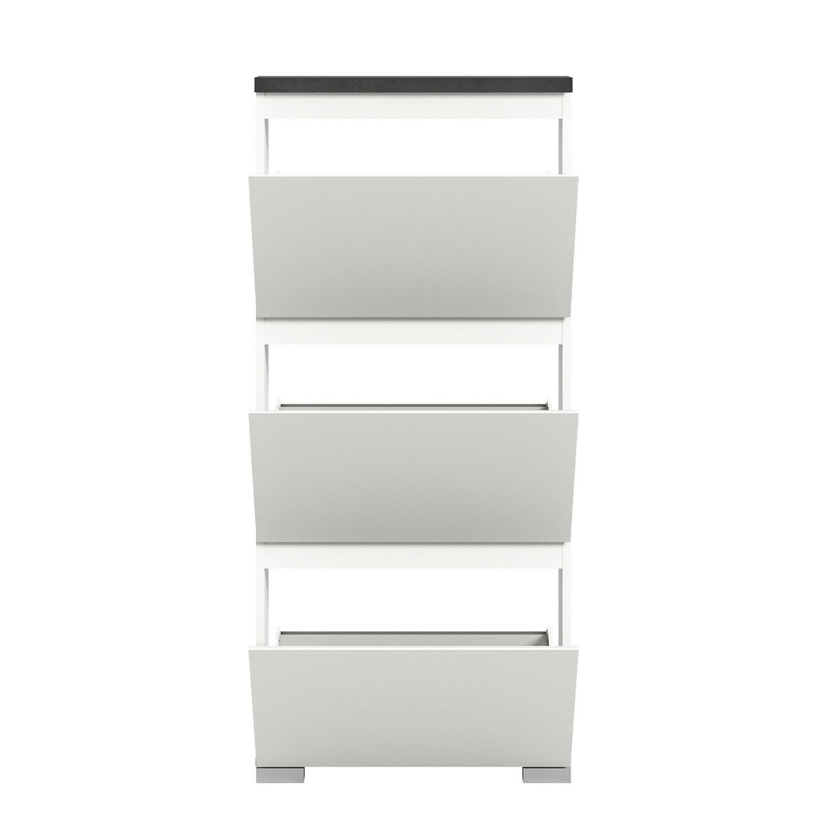 SCHUHKIPPER - Silberfarben/Weiß, MODERN (60/133/18cm)