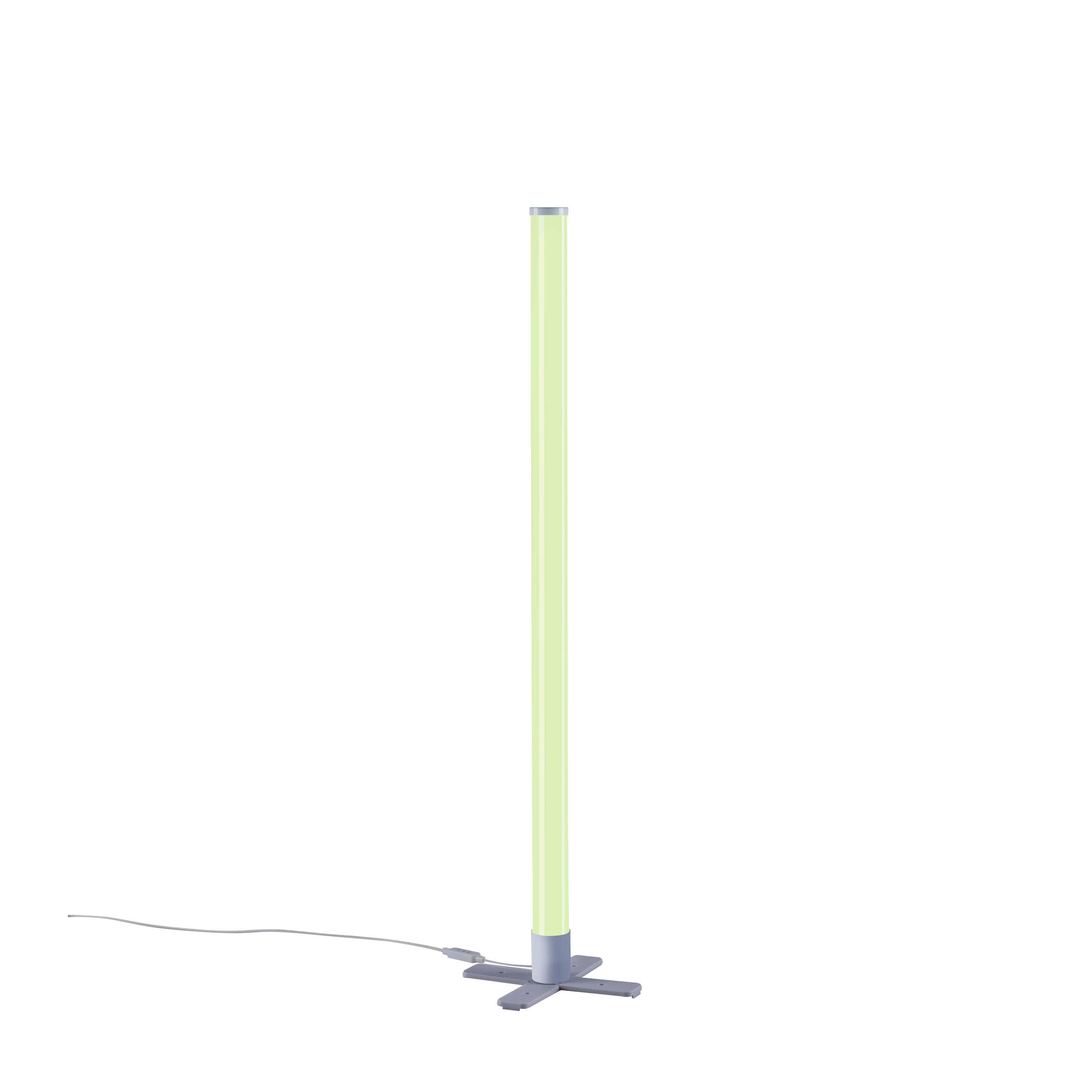 PODNA LED LAMPA - srebrna, Dizajnerski, plastika (24,5/24,5/103cm)