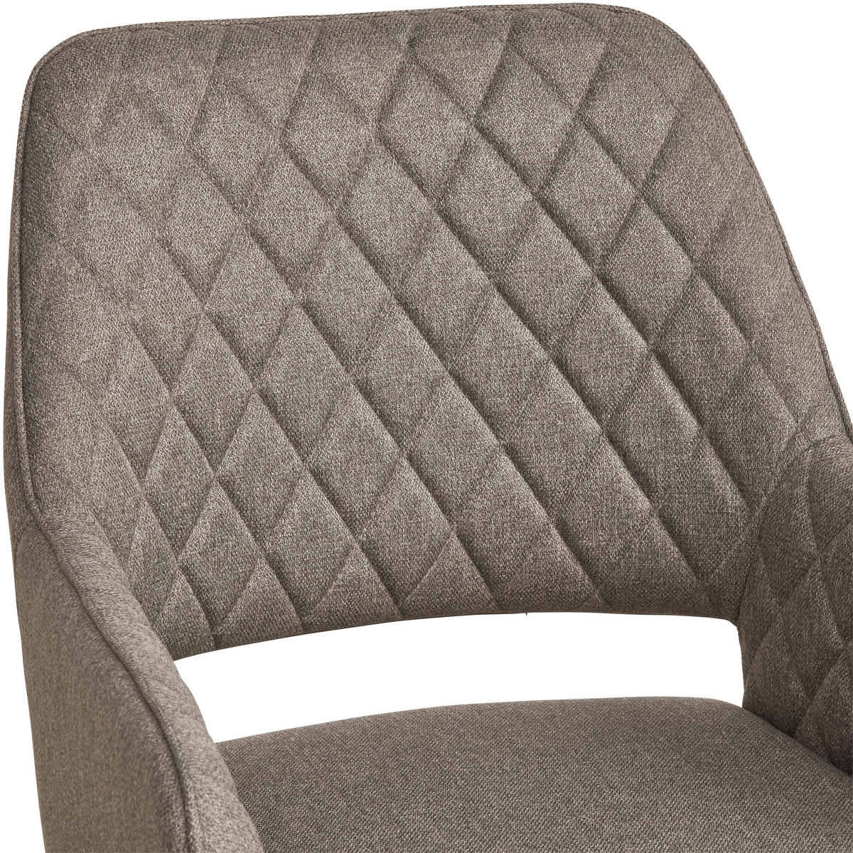 ARMLEHNSTUHL  in Eisen Leinenoptik  - Hellbraun/Schwarz, KONVENTIONELL, Holz/Textil (57/85.5/60cm) - MID.YOU