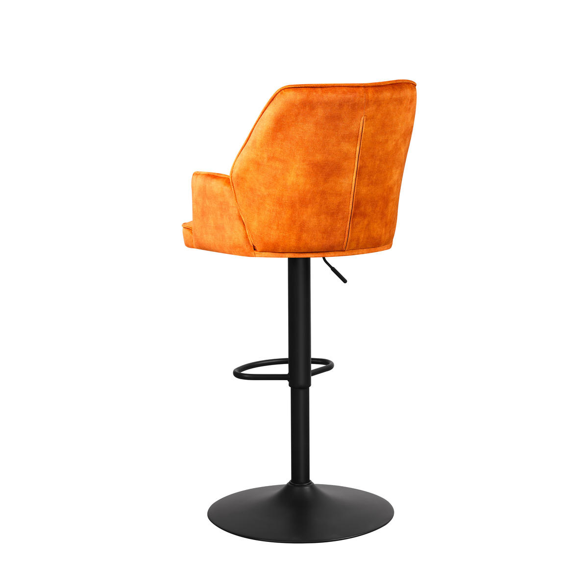 SADA BAROVÝCH STOLIČIEK 2 kus - oranžová/čierna, Modern, kov/textil (54/100/58cm) - MID.YOU