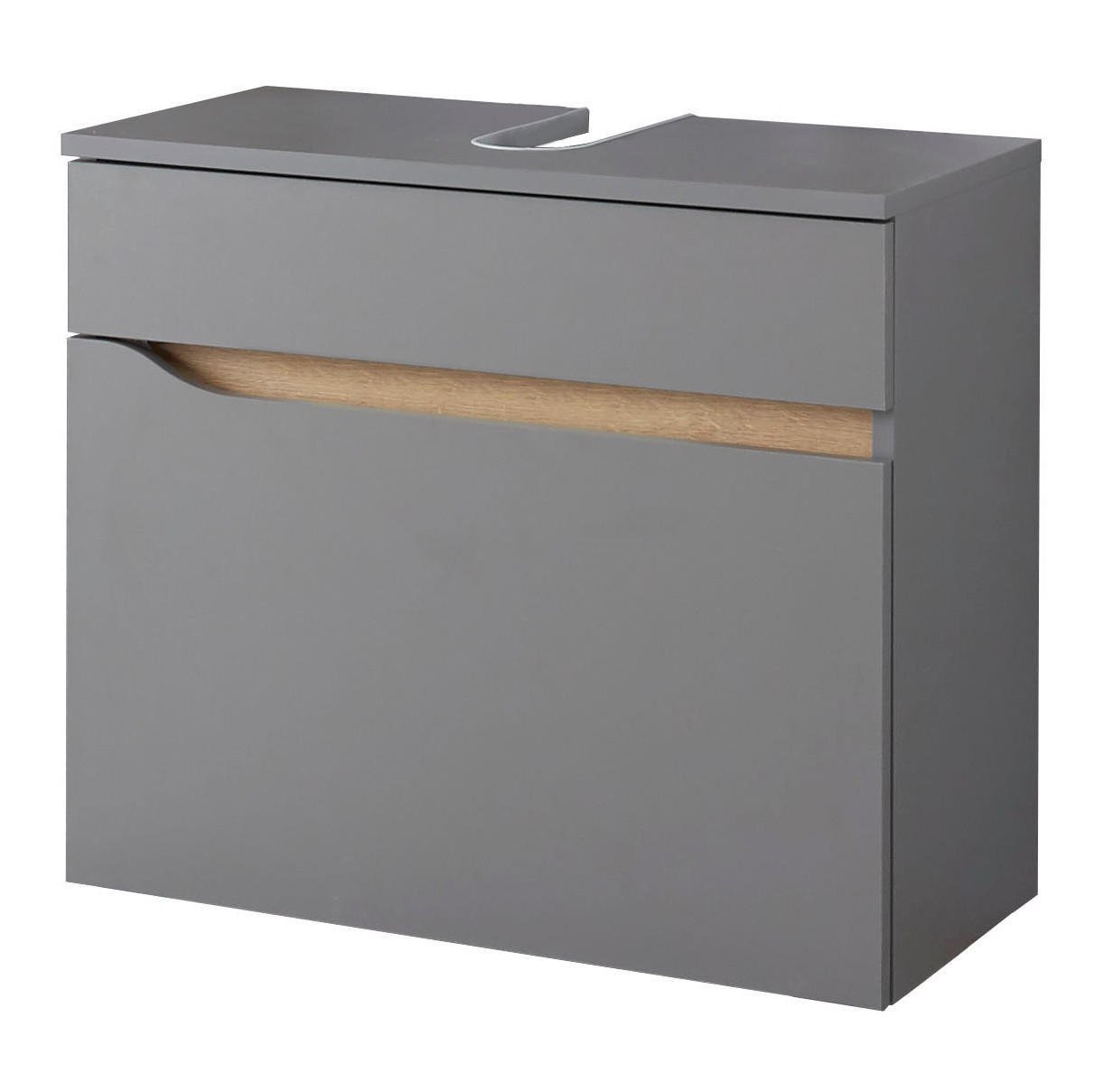 WASCHBECKENUNTERSCHRANK 60/53/33 cm  - Dunkelgrau/Eichefarben, KONVENTIONELL, Holzwerkstoff (60/53/33cm) - Pelipal