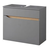 WASCHBECKENUNTERSCHRANK 60/53/33 cm  - Dunkelgrau/Eichefarben, KONVENTIONELL, Holzwerkstoff (60/53/33cm) - Pelipal