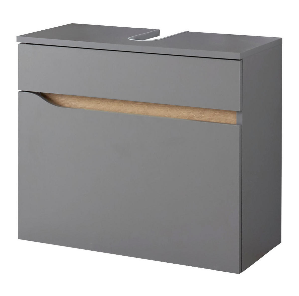 WASCHBECKENUNTERSCHRANK 60/53/33 cm  - Dunkelgrau/Eichefarben, KONVENTIONELL, Holzwerkstoff (60/53/33cm) - Pelipal