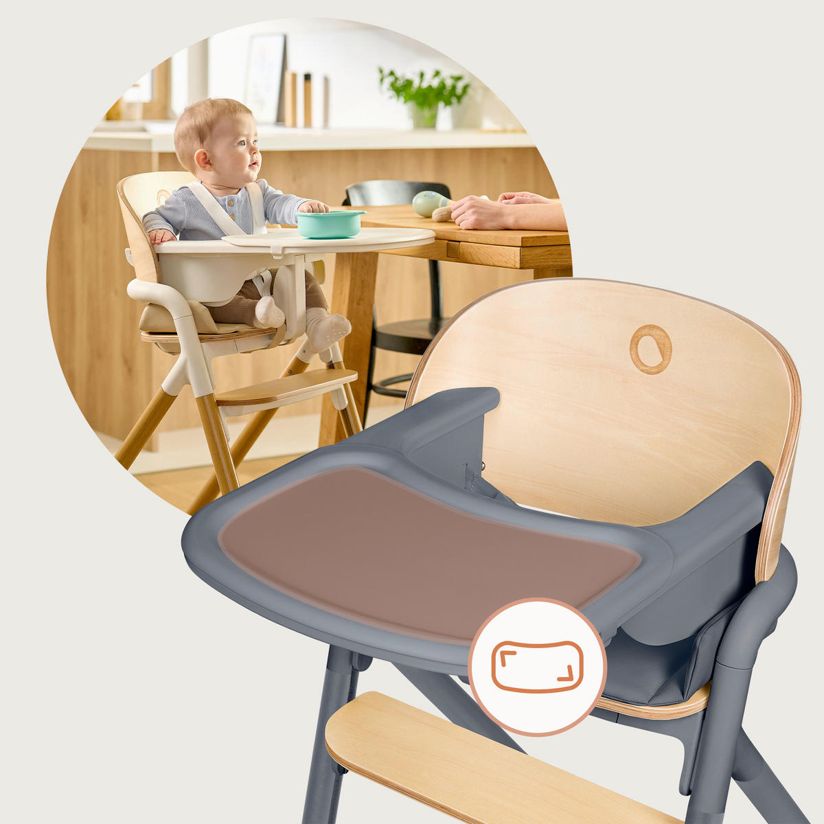 HOCHSTUHL Celia  - Grau, Basics, Holz (49,5/25/63cm) - Lionelo