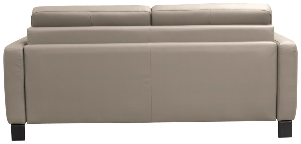SCHLAFSOFA in Textil, Leder Greige  - Greige/Schwarz, Konventionell, Leder/Textil (190/87/100cm) - Celina Home