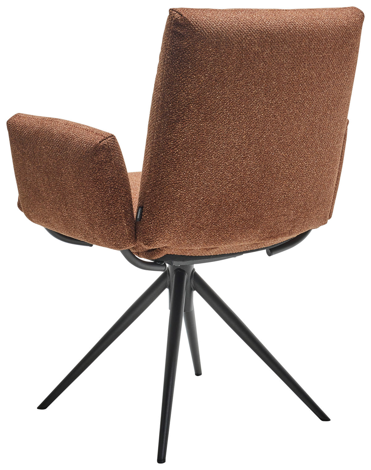 ARMLEHNSTUHL  in beflockt  - Anthrazit/Haselnussfarben, Design, Textil/Metall (70/89/68cm) - Dieter Knoll
