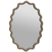 WANDSPIEGEL 80/120/4,5 cm    in wellenförmig  - Kaschmir, Design, Glas/Holzwerkstoff (80/120/4,5cm) - Novel