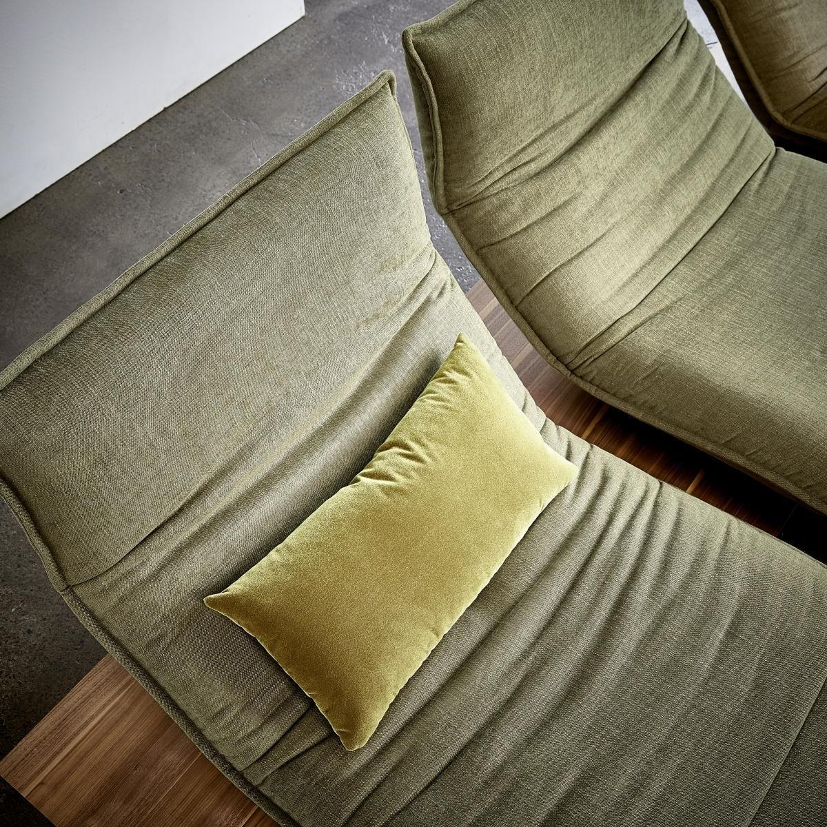 ECKSOFA in Flachgewebe Grün  - Schwarz/Grün, Natur, Holz/Textil (162/320cm) - Koinor