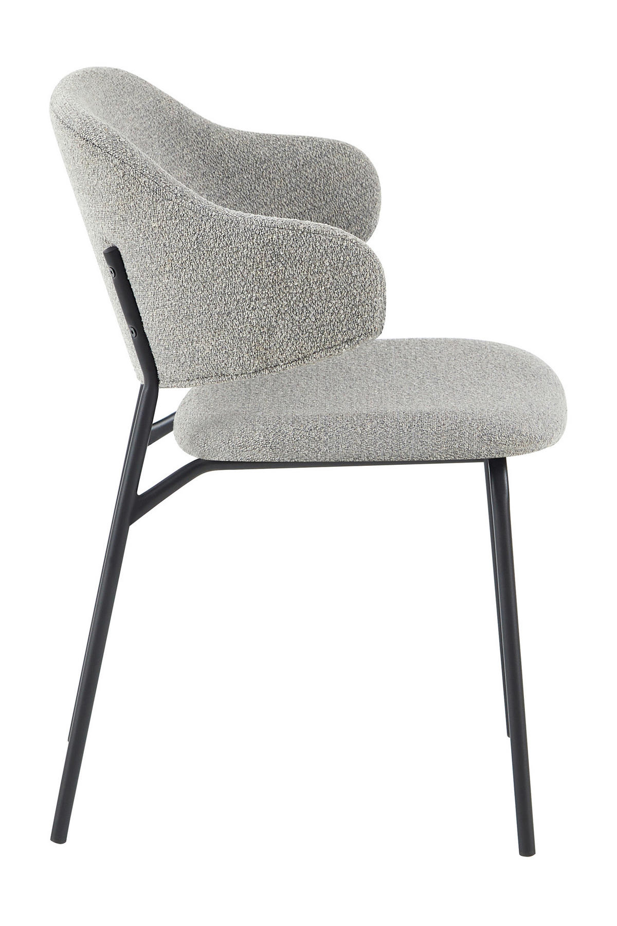 SADA STOLIČIEK S PODRÚČKAMI 2 kus - čierna/svetlosivá, Modern, kov/textil (54/83/59cm) - Livetastic