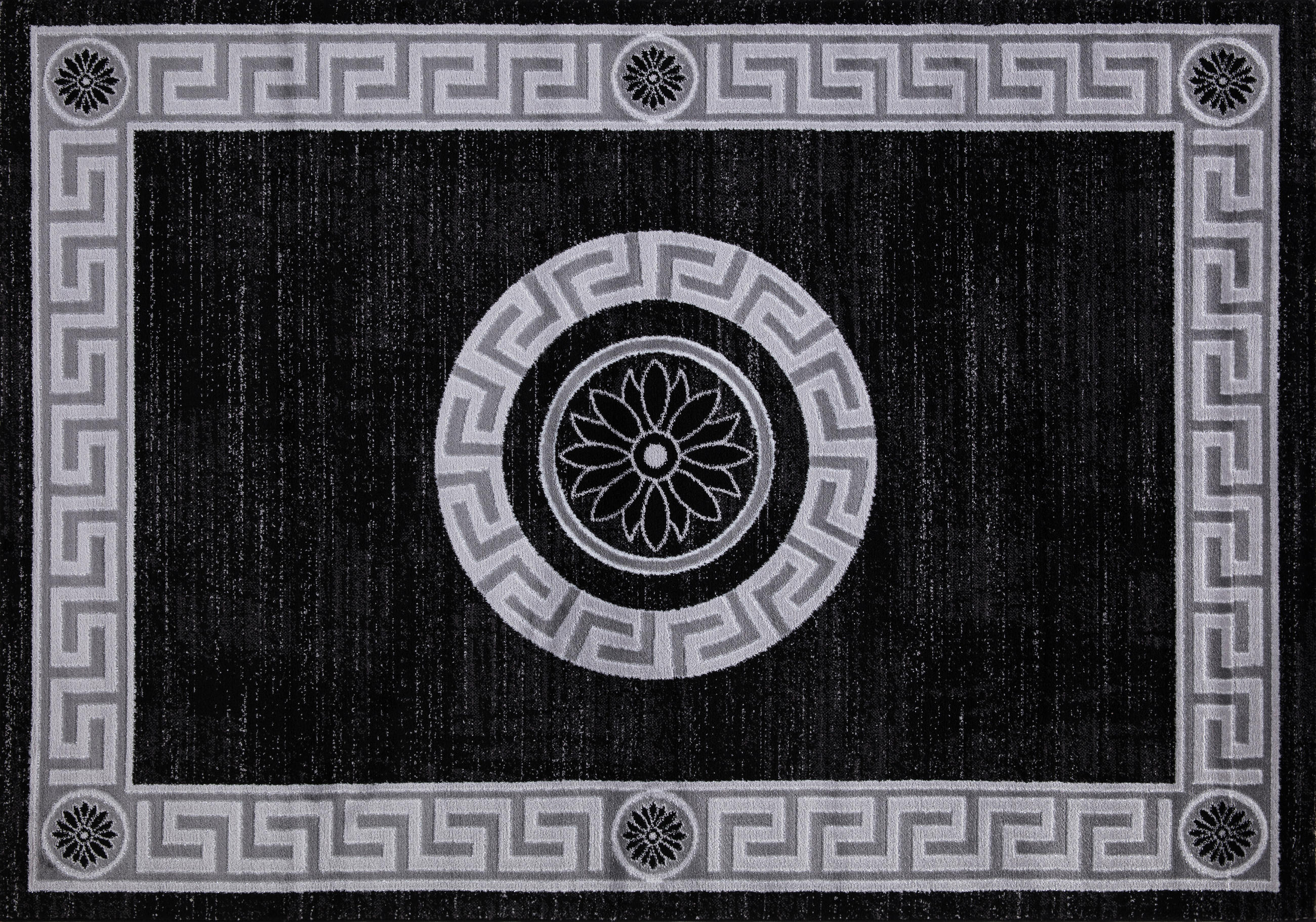 WEBTEPPICH 80/150 cm Eleysa Grau, Schwarz  - Schwarz/Grau, Design, Textil (80/150cm)